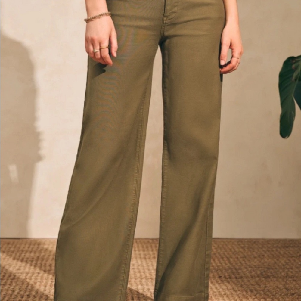 Faherty Stretch Terry Wide Leg Pant